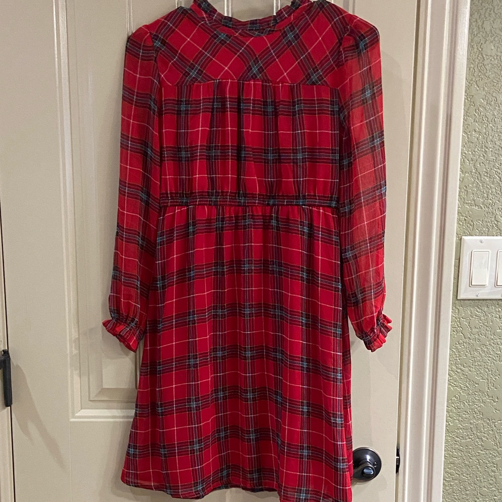 Girls Plaid Dress By Wonder Nation Brand Euc